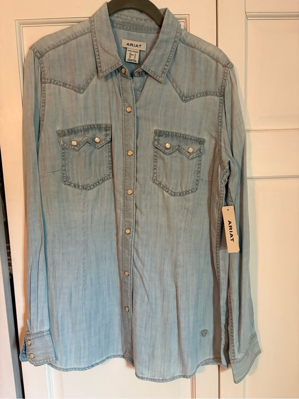 Ariat Light Blue Denim Western Button-Up Shirt